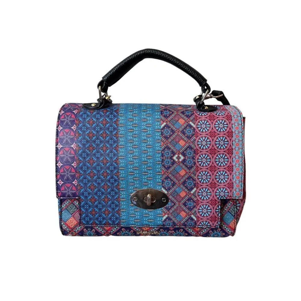 Desigual Roma Birmania Satchel Crossbody Bag Multicolor - Picture 2 of 14